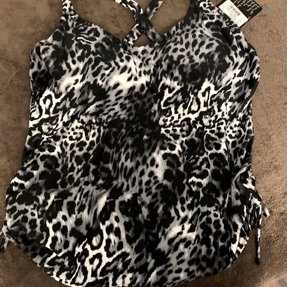 Animal Print Tankini Top
